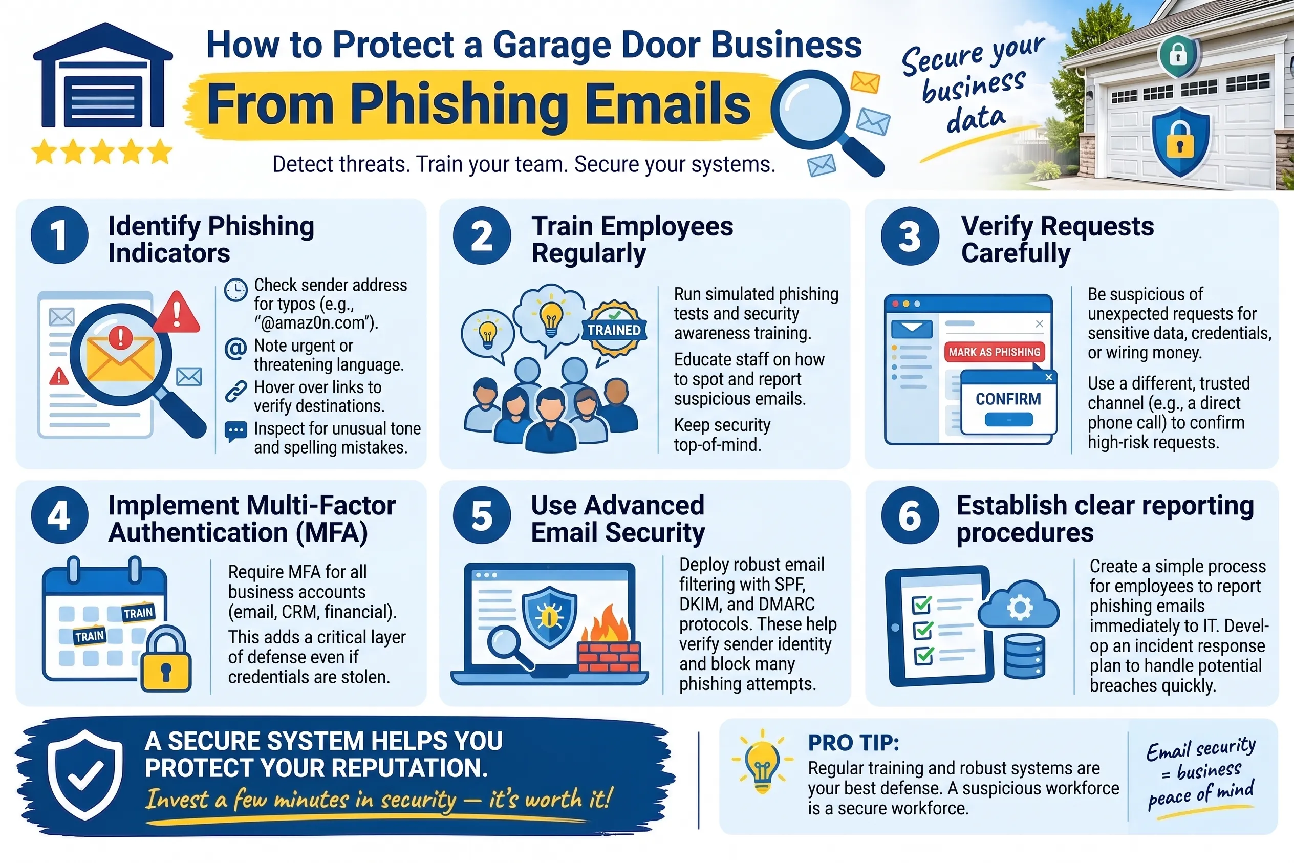 How Can a Garage Door Business Protect Itself From Phishing Emails?