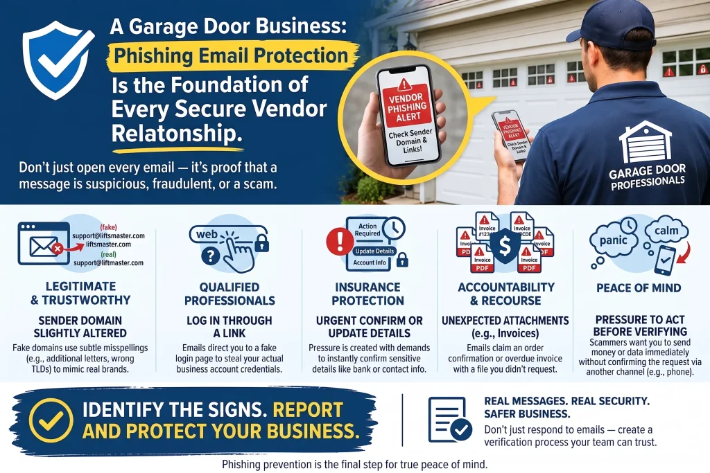 5 Signs of Vendor Phishing Targeting Garage Door Companies