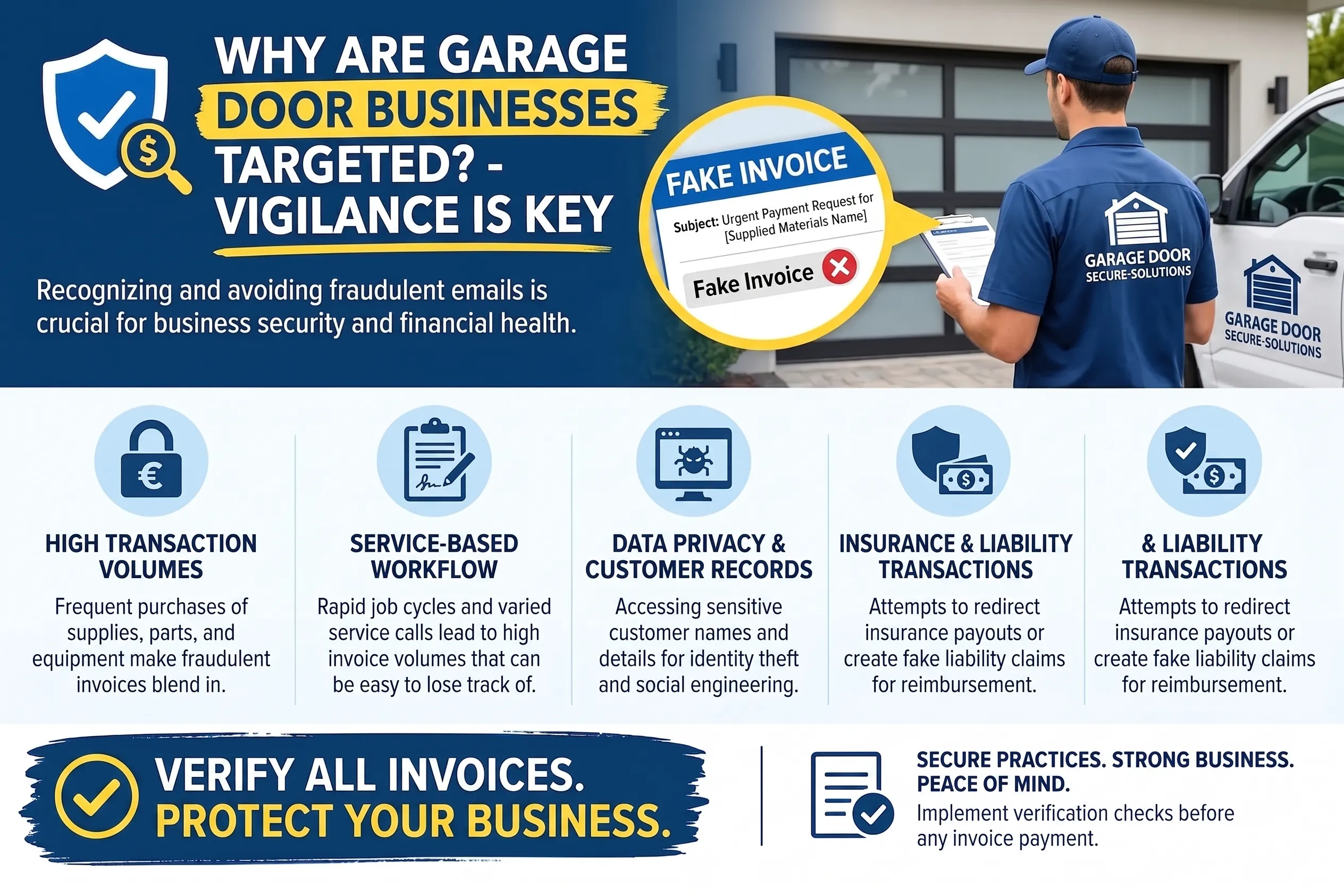 Why Are Garage Door Businesses Targeted by Fake Invoice Emails?